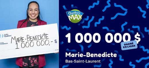 Marie-Bénédicte a gagné 1 000 000 $!